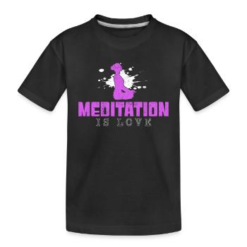 Dicton de méditation - T-shirt bio Premium Enfant - noir - Devant