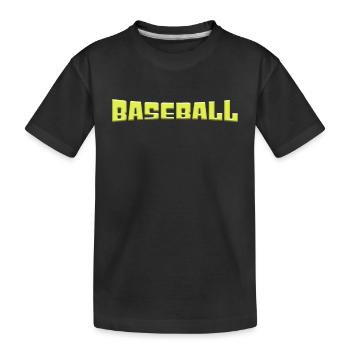 baseball - Kinder Premium Bio T-Shirt - Schwarz - Vorne