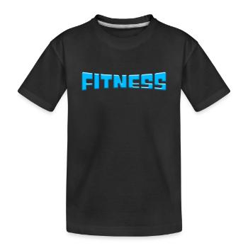 Fitness - Kids' Premium Organic T-Shirt - black - Front