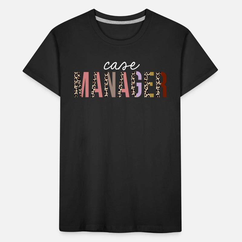 Case Manager Leopard Print Funny Gift Kids' Premium Organic T-Shirt