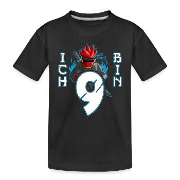Kostüm Ninja 9. Geburtstag Junge - Kinder Premium Bio T-Shirt - Schwarz - Vorne