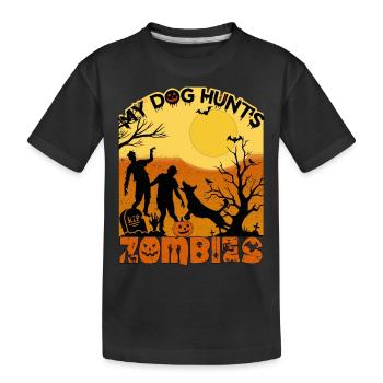 Happy Halloween Grusel Monster Spuk Horror Schreck - Kinder Premium Bio T-Shirt - Schwarz - Vorne