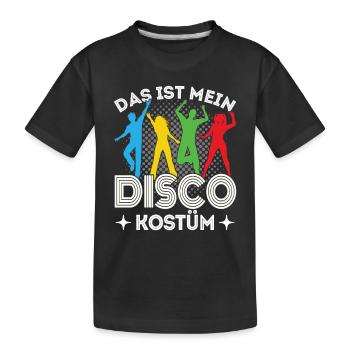 Disco 70er 80er Jahre Disko Party Outfit Discothek - Kinder Premium Bio T-Shirt - Schwarz - Vorne