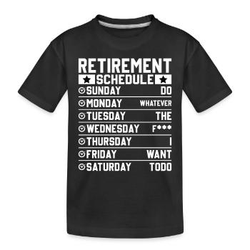 Rentner Abschied Kollege Ruhestand Rente Plan - Kinder Premium Bio T-Shirt - Schwarz - Vorne