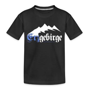 Erzgebirge Berg Wandern Walder Rauschen - Kinder Premium Bio T-Shirt - Schwarz - Vorne