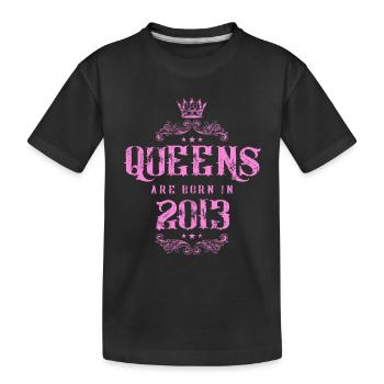 born in 2013 - Kids' Premium Organic T-Shirt - black - Front