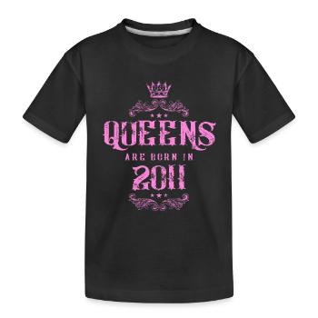 born in 2011 - Kids' Premium Organic T-Shirt - black - Front
