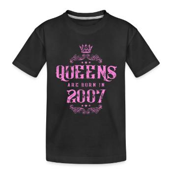 born in 2007 - Kids' Premium Organic T-Shirt - black - Front