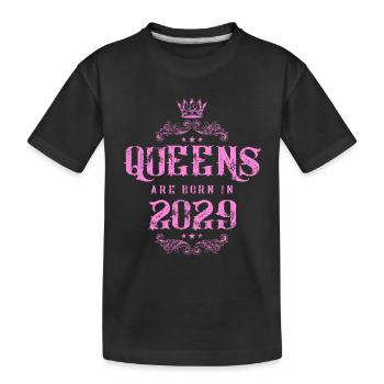 born in 2029 - Kids' Premium Organic T-Shirt - black - Front