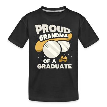 Fière grand-mère d’un diplômé diplômé - T-shirt bio Premium Enfant - noir - Devant