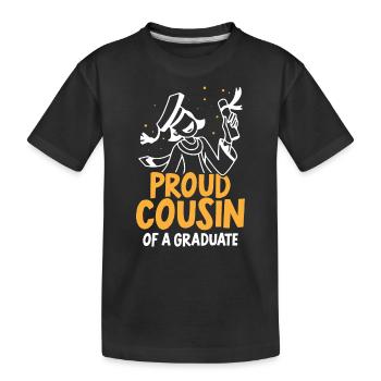 Fier cousin d’un diplômé diplômé - T-shirt bio Premium Enfant - noir - Devant