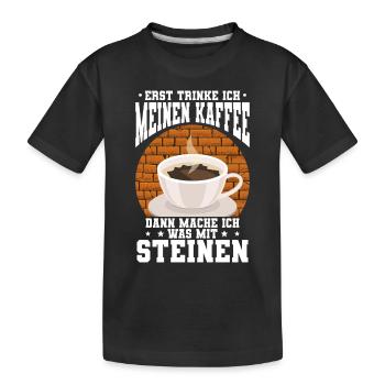 Maurer - Kinder Premium Bio T-Shirt - Schwarz - Vorne