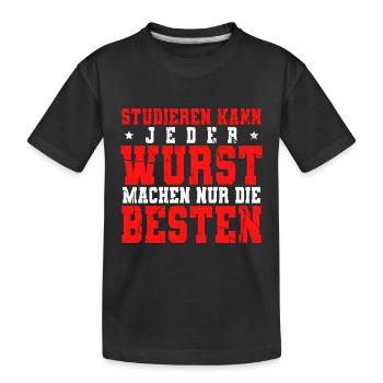 Fleischer Metzger - Kinder Premium Bio T-Shirt - Schwarz - Vorne