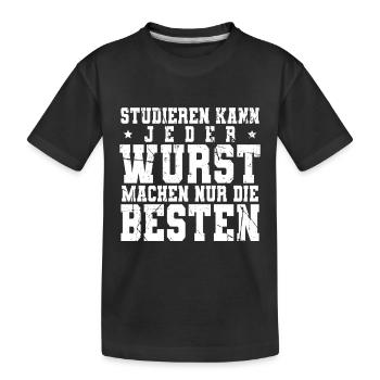 Fleischer Metzger - Kinder Premium Bio T-Shirt - Schwarz - Vorne