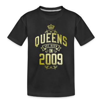 Reines nées en 2009 - T-shirt bio Premium Enfant - noir - Devant