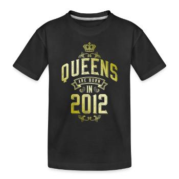Reines nées en 2012 - T-shirt bio Premium Enfant - noir - Devant