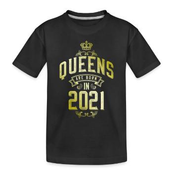 Reines nées en 2021 - T-shirt bio Premium Enfant - noir - Devant