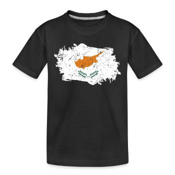 Drapeau de Chypre Grunge Drapeau de Chypre - T-shirt bio Premium Enfant - noir - Devant