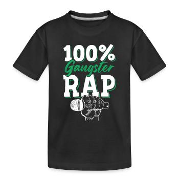 100% Gangster Rap - T-shirt bio Premium Enfant - noir - Devant