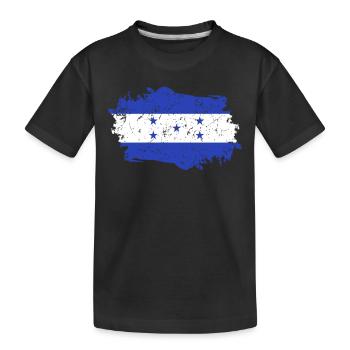 Honduras Flag Grunge Honduras Flag - Kids' Premium Organic T-Shirt - black - Front
