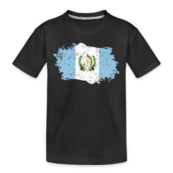 Guatemala Flag Grunge Guatemala Flag - Kids' Premium Organic T-Shirt - black - Front