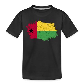 Guinée Bissau Drapeau Grunge Guinée Bissau Drapeau - T-shirt bio Premium Enfant - noir - Devant