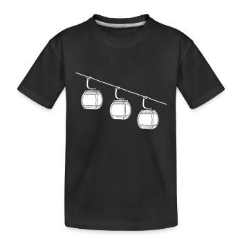 Aerial Tram Tramway Cable Car Cableway Gondola - Kids' Premium Organic T-Shirt - black - Front