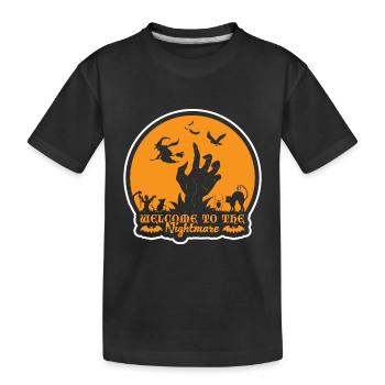 Effrayant halloween citrouille sorcières fantômes zombies - T-shirt bio Premium Enfant - noir - Devant