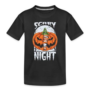 Effrayant halloween citrouille sorcières fantômes zombies - T-shirt bio Premium Enfant - noir - Devant