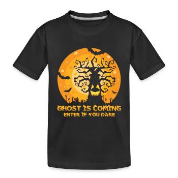 Effrayant halloween citrouille sorcières fantômes zombies - T-shirt bio Premium Enfant - noir - Devant