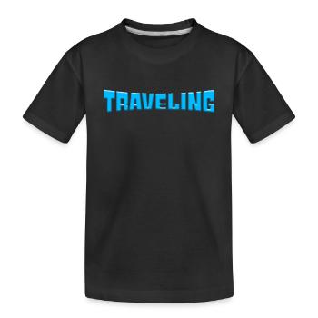 Travel - Kids' Premium Organic T-Shirt - black - Front