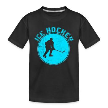 Hockey sur glace - T-shirt bio Premium Enfant - noir - Devant
