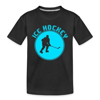 Hockey sur glace - T-shirt bio Premium Enfant - noir - Devant