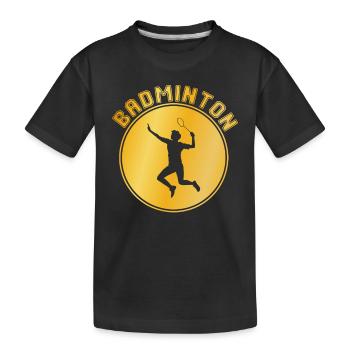 Badminton - T-shirt bio Premium Enfant - noir - Devant