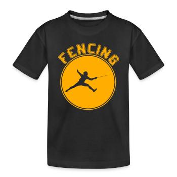 Fencing - Kids' Premium Organic T-Shirt - black - Front