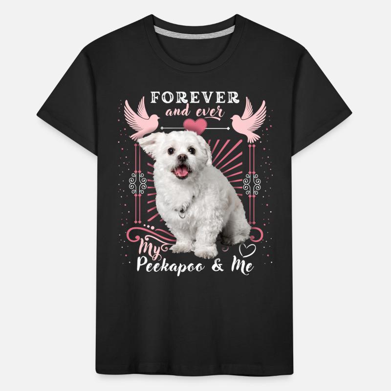 Peekapoo, dog, forever love, funny saying Kids' Premium Organic T-Shirt