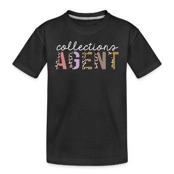 Cadeau drôle d'agent de collection imprimé léopard - T-shirt bio Premium Enfant - noir - Devant