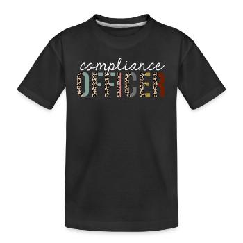 Cadeau drôle d'agent de conformité imprimé léopard - T-shirt bio Premium Enfant - noir - Devant