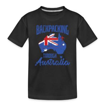 Backpacking through Australia Sydney - Kinder Premium Bio T-Shirt - Schwarz - Vorne