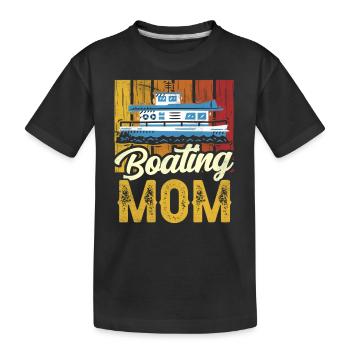 Boating Mother Yacht Boating BoatIng Boat - Kids' Premium Organic T-Shirt - black - Front