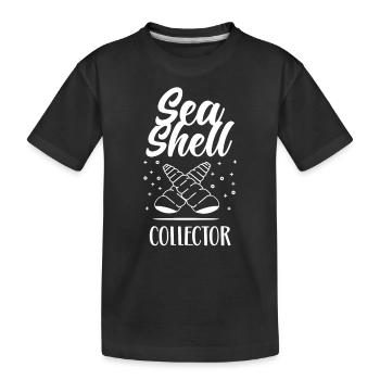 Shell Collector Shell Collector Collect shells - Kids' Premium Organic T-Shirt - black - Front