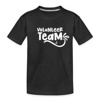 Équipe de bénévoles Profession bénévole - T-shirt bio Premium Enfant - noir - Devant