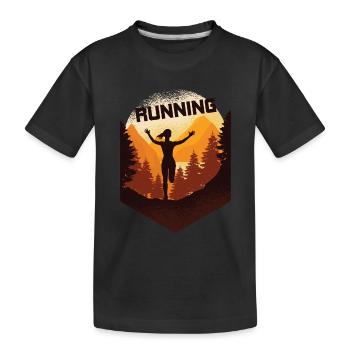 Marathon, coureur de trail running - T-shirt bio Premium Enfant - noir - Devant