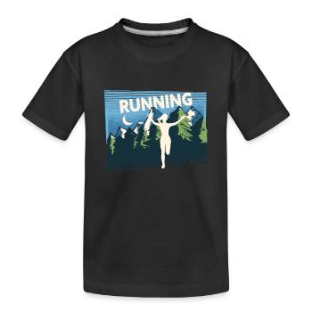 Marathon, coureur de trail running - T-shirt bio Premium Enfant - noir - Devant