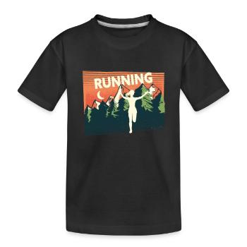 Marathon, coureur de trail running - T-shirt bio Premium Enfant - noir - Devant