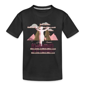 Marathon, coureur de trail running - T-shirt bio Premium Enfant - noir - Devant