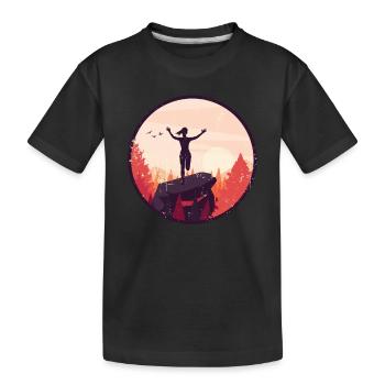 Marathon, coureur de trail running - T-shirt bio Premium Enfant - noir - Devant