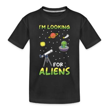 Télescope d’astronomie Cadeau astronome - T-shirt bio Premium Enfant - noir - Devant