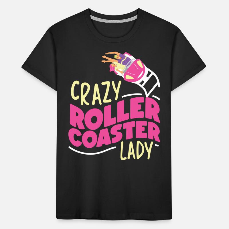 Roller Coaster Girl Crazy Roller Kinder Premium Bio T-Shirt