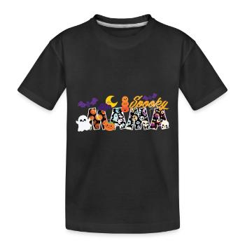 Spooky mama halloween citrouille sorcières fantômes - T-shirt bio Premium Enfant - noir - Devant